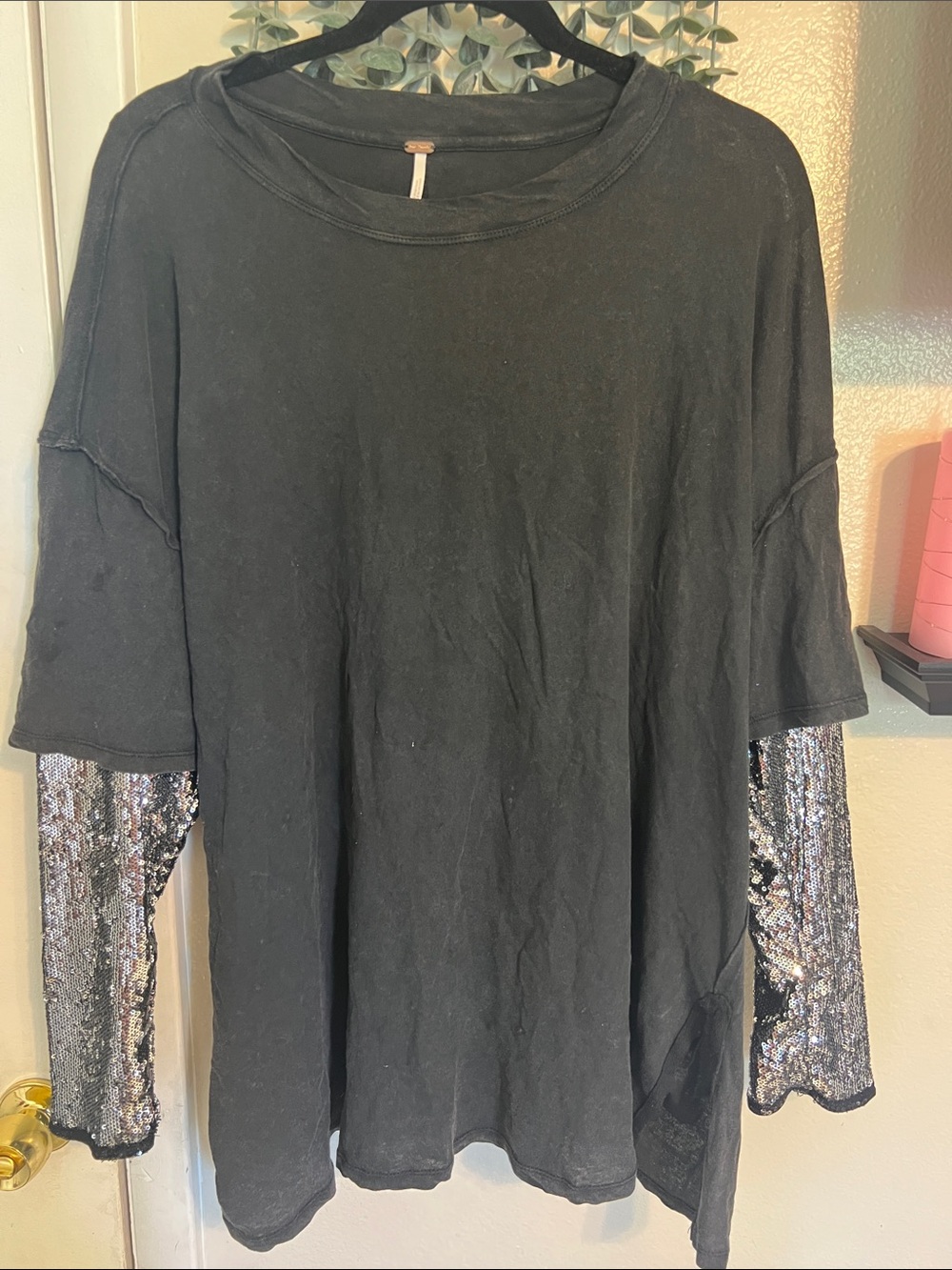 Free People Nellie Top Sequin Top